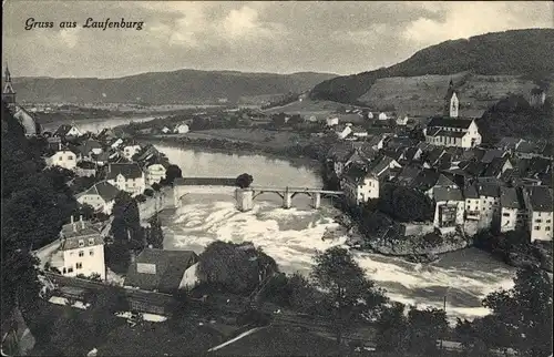 Ak Laufenburg Kanton Aargau, Teilansicht mit Brücke