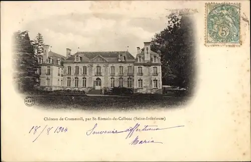 Ak Saint Romain de Colbosc Seine Maritime, Château de Cramesnil