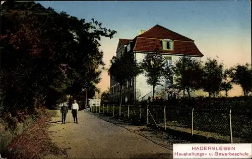 Ak Haderslev Hadersleben Dänemark, Haushaltungs- und Gewerbeschule