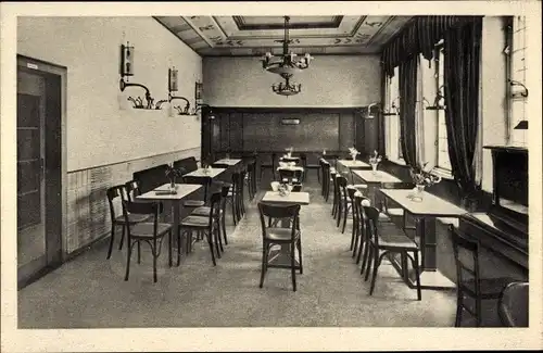 Ak Oschatz, Conditorei, Kaffeehaus Felber, Speisesaal