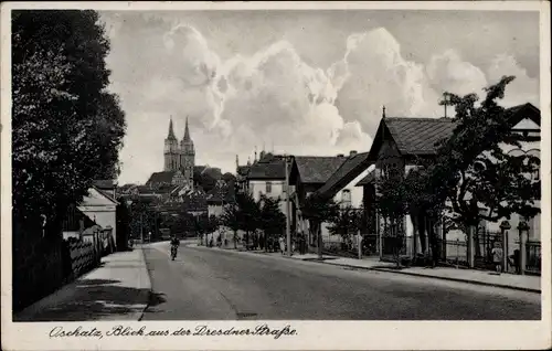 Ak Oschatz in Sachsen, Blick aus der Dresdner Straße