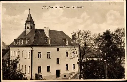 Ak Gommla Greiz in Thüringen, Blick auf das Kirchengemeindehaus