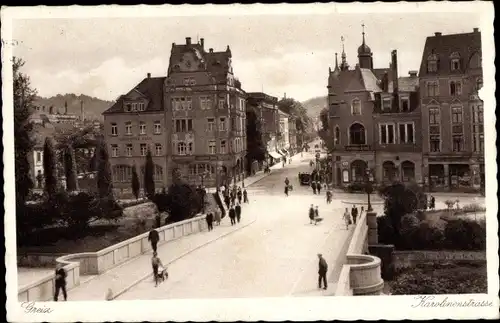 Ak Greiz im Vogtland, Karolinenstraße