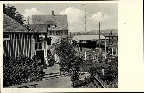 Ak Schwarzenshof Rudolstadt, Blick zum Ferienheim