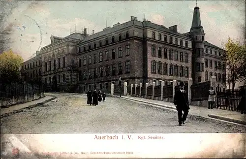 Ak Auerbach Vogtland, Blick auf das Königliche Seminar