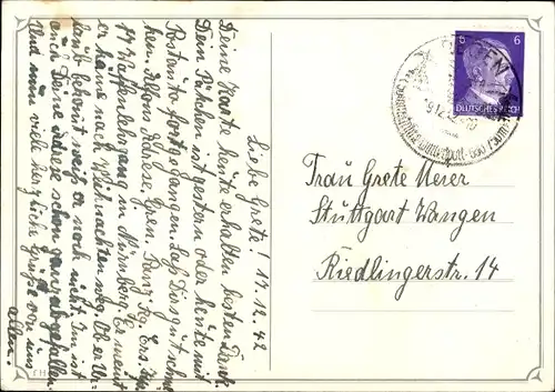 Künstler Ak Kind in Uniform verabschiedet sich