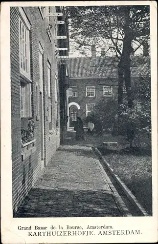 Ak Amsterdam Nordholland Niederlande, Karthuizerhofje
