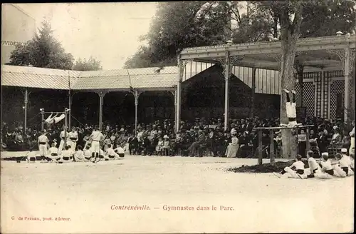 Ak Contrexéville Lothringen Vosges, Gymnastes dans le Parc