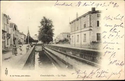 Ak Contrexéville Lothringen Vosges, Le Vair, Kanal