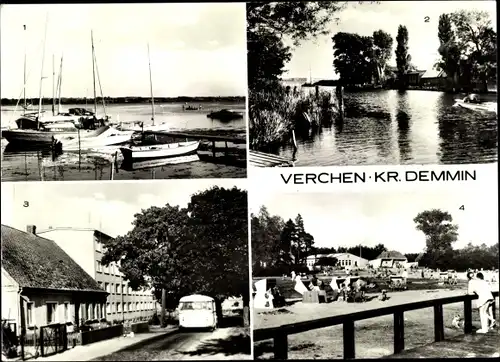 Ak Verchen Demmin in Vorpommern, Am Kummerower See, An der Peene, Naherholungszentrum
