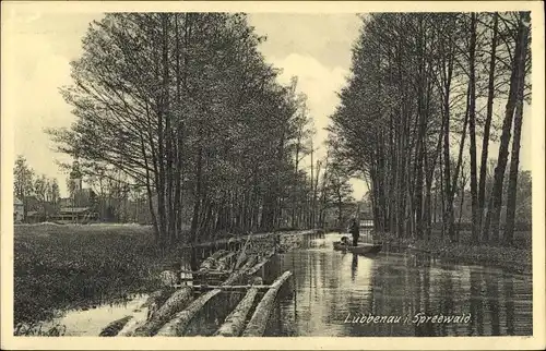 Ak Lübbenau im Spreewald, Kanalfahrt