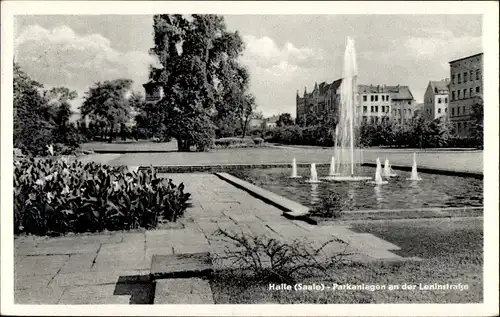 Ak Halle an der Saale, Parkanlagen an der Leninstraße