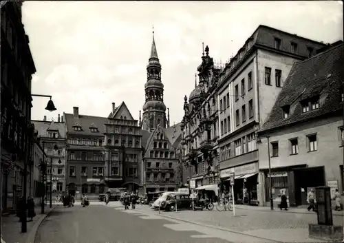 Ak Zwickau in Sachsen, Am Hauptmarkt, Dom zu St. Marien