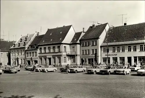 Ak Köthen in Anhalt, Marktplatz, Konditorei und Café, Autos