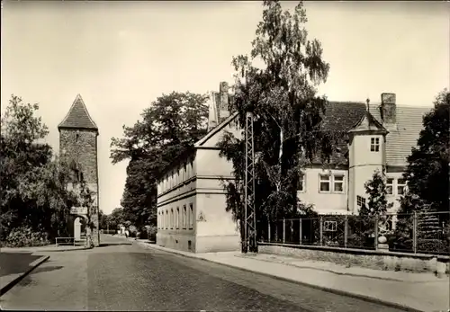 Ak Aken an der Elbe Sachsen Anhalt, Burgstraße