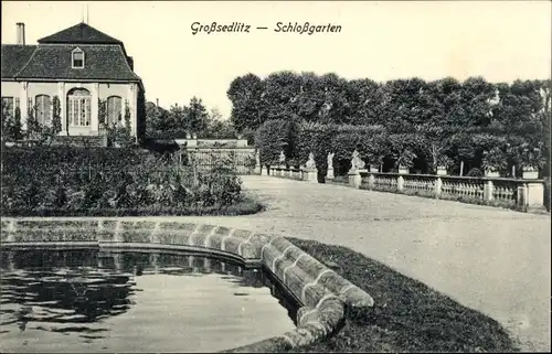 Ak Großsedlitz Heidenau Sachsen, Teilansicht vom Schlossgarten