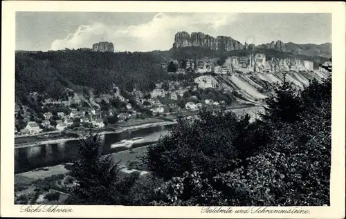 Ak Postelwitz Bad Schandau in Sachsen, Schrammsteine