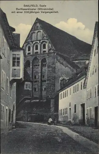 Ak Saalfeld an der Saale Thüringen, Barfüsserkloster, Münzkirche