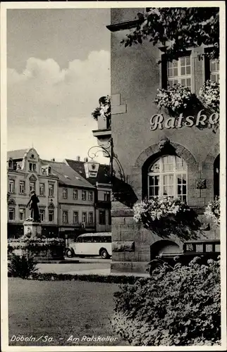 Ak Döbeln in Sachsen, Am Ratskeller, Denkmal