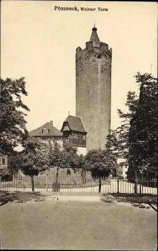 Ak Pößneck im Saale Orla Kreis, Weißer Turm