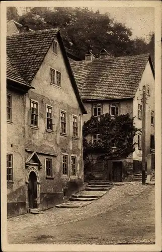 Ak Bad Blankenburg Thüringen, Straßenpartie An der Stadtkirche
