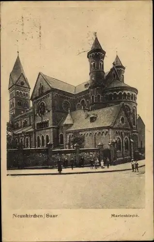 Ak Neunkirchen im Saarland, Marienkirche, Außenansicht