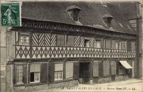 Ak Saint Valery en Caux Seine Maritime, Maison Henri IV.