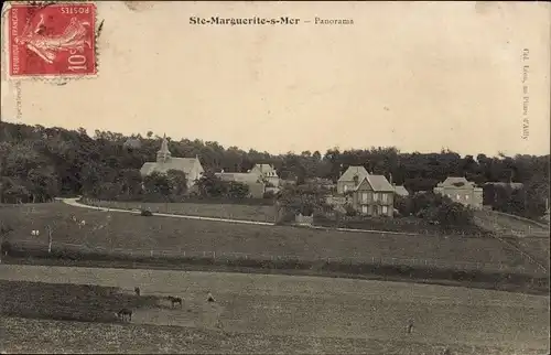 Ak Sainte Marguerite sur Mer Seine-Maritime, Panorama