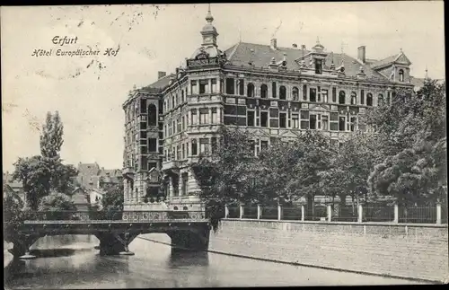 Ak Erfurt in Thüringen, Hotel Europäischer Hof