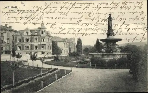 Ak Weimar in Thüringen, Karl August Platz