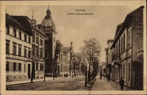 Ak Apolda in Thüringen, Obere Bahnhofstraße