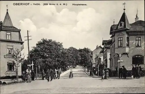 Ak Oberhof im Thüringer Wald, Hauptstraße, Konditorei