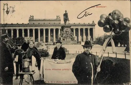 Ak Berlin Mitte, Altes Museum, Würstchenverkäufer, Luftballons, Lustgarten 