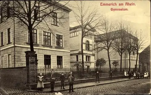 Ak Emmerich am Niederrhein, Gymnasium, Außenansicht