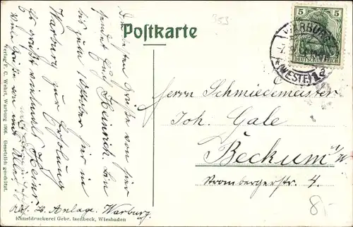 Ak Warburg in Westfalen, Klosterkirche, Gymnasium, Konvikt, Desenburg