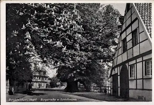 Ak Burgsteinfurt Steinfurt im Münsterland, Burgstraße, Schlossmühle