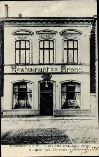 Ak Burgsteinfurt Steinfurt im Münsterland, Restaurant zur Krone, Steinstraße 15