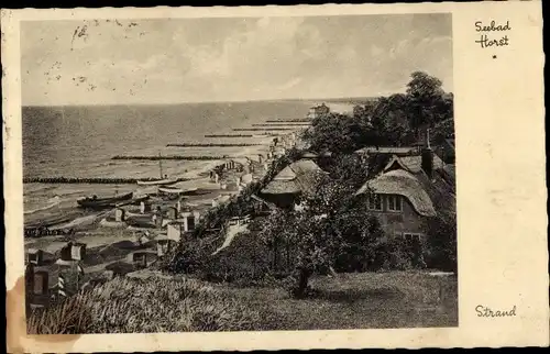 Ak Niechorze Seebad Horst Pommern, Strand