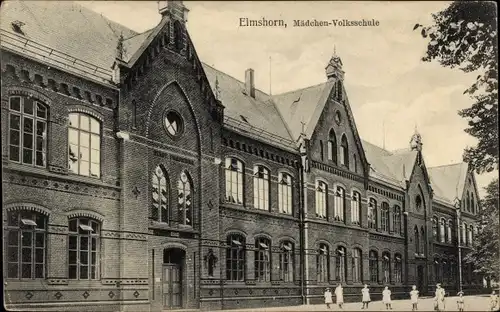 Ak Elmshorn in Holstein, Mädchen Volksschule