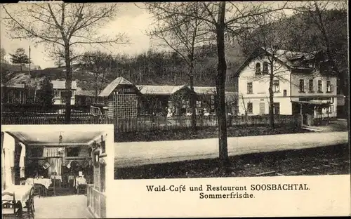 Ak Karlovy Vary Karlsbad Stadt, Waldcafe und Restaurant  Soosbachtal