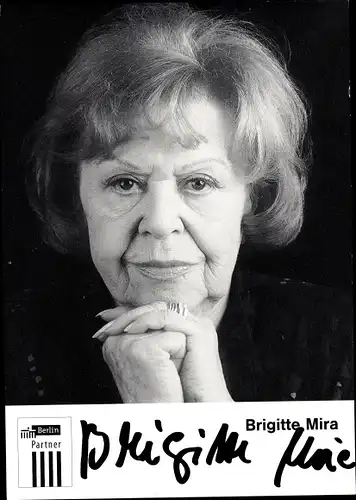 Ak Schauspielerin und Sängerin Brigitte Mira, Jedermann, Portrait, Autogramm