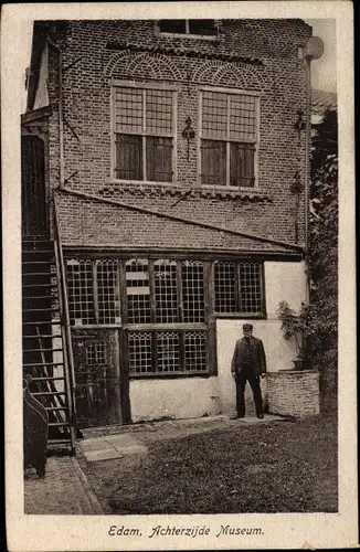 Ak Edam Volendam Nordholland Niederlande, Achterzijde Museum