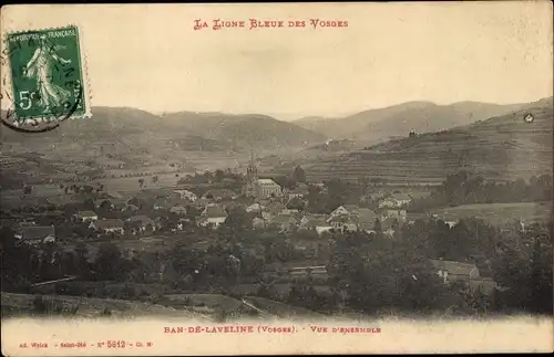 Ak Ban de Laveline Vosges, Gesamtansicht, La Ligne Bleue des Vosges