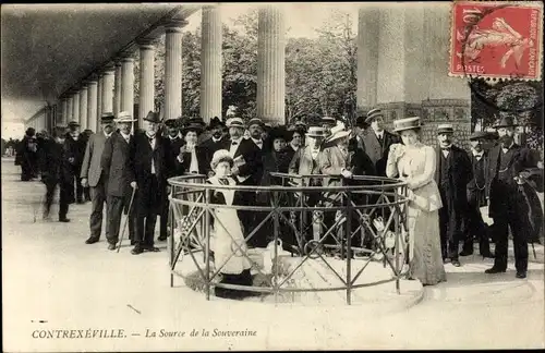 Ak Contrexéville Lothringen Vosges, La Source de la Souterraine, Quelle