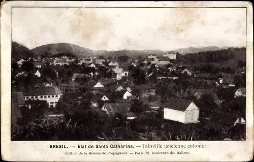 Ak Joinville Brasilien, Etat de Santa Catharina, ancienne colonie, Ortsansicht