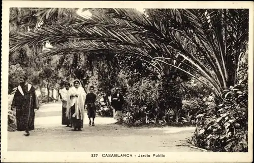Ak Casablanca Marokko, Jardin Public