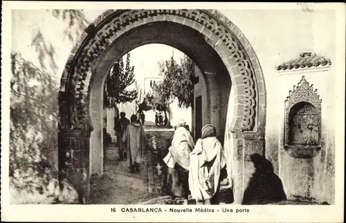 Ak Casablanca Marokko, Nouvelle Médina, Une porte