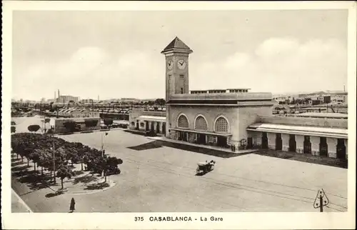 Ak Casablanca Marokko, La Gare