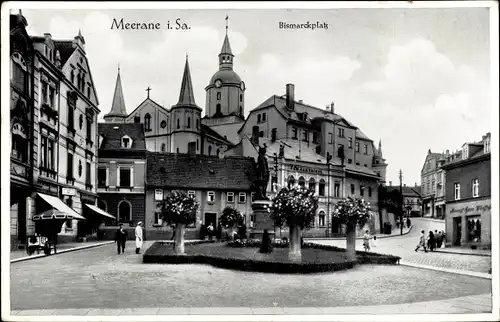 Ak Meerane in Sachsen, Bismarckplatz