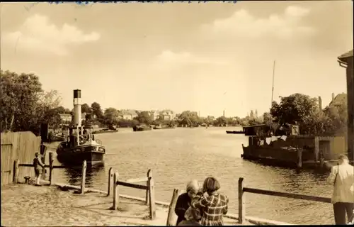 Ak Malchow Mecklenburg, Blick über den Fluss